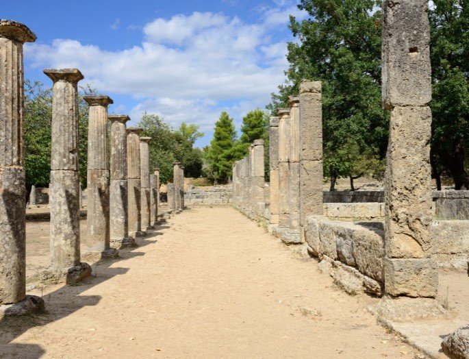 Ruinas de Olimpia, ciudad donde se celebraban los juegos en la Antigüedad