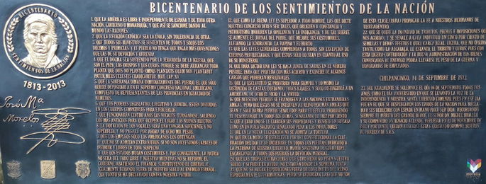 sentimientos de la nación Morelos