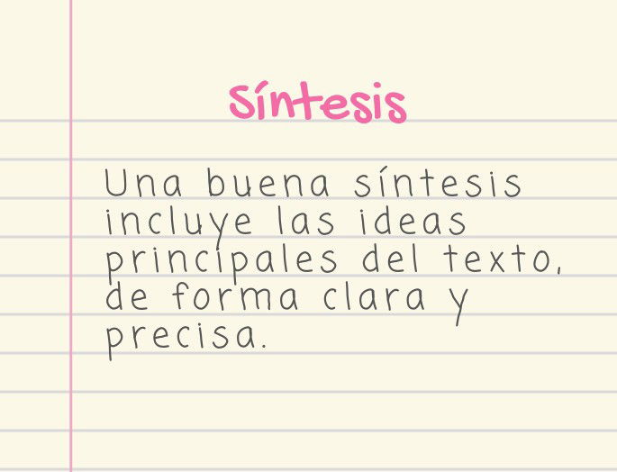 gráfico con la síntesis de lo que es una síntesis