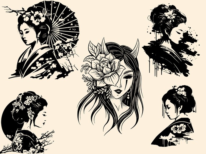tatuajes de geisha