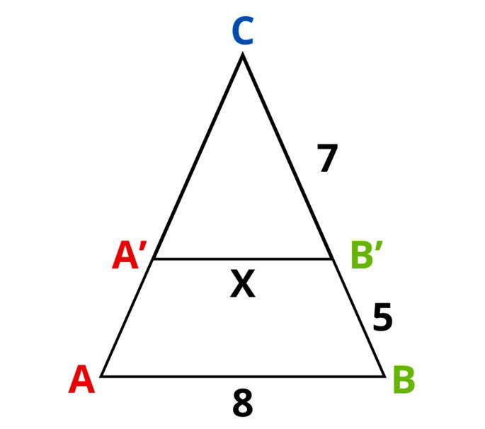 Teorema de Tales: Ejercicio 2