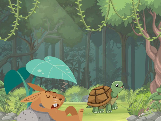 Fábula: la tortuga y la liebre