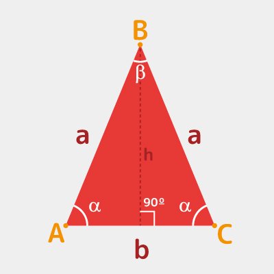 Triángulo isósceles y sus elementos